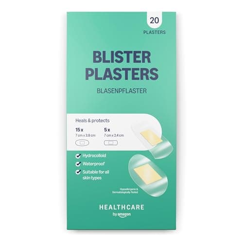 Image of Healthcare by Amazon Assorted Blister Plasters 20 Pack (Previously a Amazon Basic Care brand, same product)