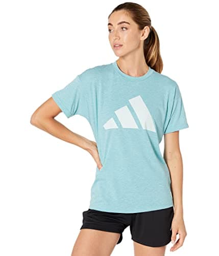 Image of adidas Women's Plus Size Sportswear Winners 2.0 T-Shirt, Mint Tonee Melange, 1X