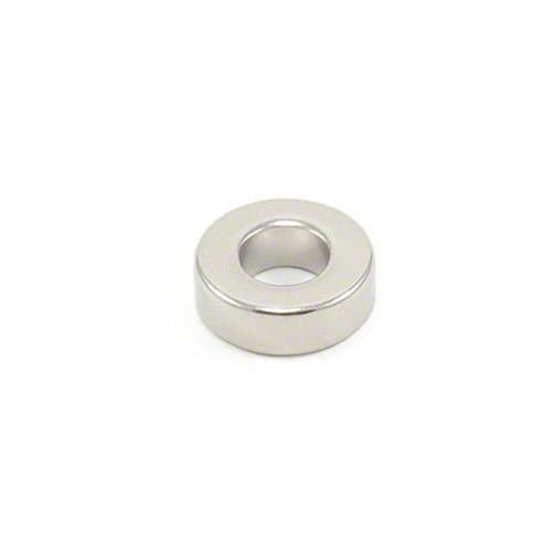 Image of N42 Neodymium Magnet for Engineering, Manufacturing and Technology Applications - 19.1mm dia x 6.4mm thick with 9.5mm hole - 8.1kg Pull