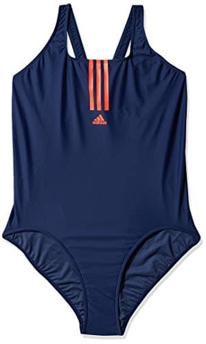 Image of adidas Women's SH3.RO Mid 3-Stripes Swimsuit Tech Indigo/Onix 18