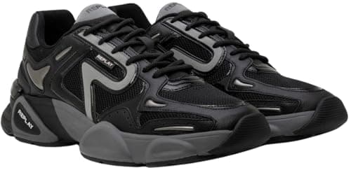 Image of Replay Men's Destiny M Night Sneaker, 003 Black, 9.5 UK