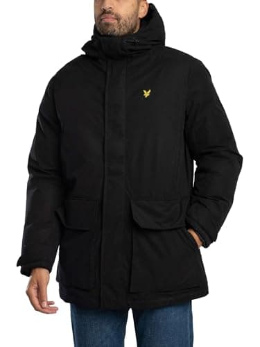 Image of Lyle & Scott Mens Membrane Parka Jet Black XXL