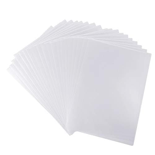 Image of FEPITO 80 Pieces A4 Cut Flush Folders Plastic Sheet Protectors File Cover Plastic Wallets