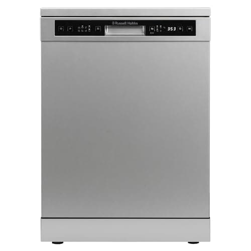 Image of Russell Hobbs Freestanding Dishwasher, Class D, 14 Place Settings, 6 Wash Programs, 24-Hour Delay Start, Auto Door Open, 1 x Height Adjustable Basket and Mini Cutlery Tray, RH60DW00D2SS