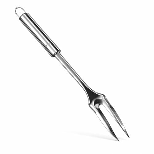 Image of Stainless Steel Meat Carving Fork 30 cm – Heavy-Duty BBQ Fork for Roasts, Steaks, Grilling, and Kitchen Use – Sharp Tines, Ergonomic Handle, Durable & Rust-Resistant