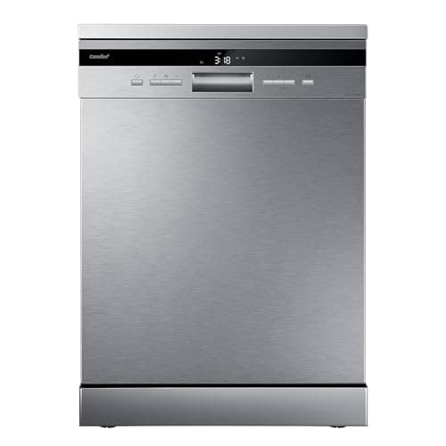 Image of COMFEE' Freestanding Dishwasher FD1435E-X with 14 place settings, Full Size, Whisper Quiet 44dB, Wide LED Display, Delay Start, Half Load Function, Flexible Racks, Stainless Steel