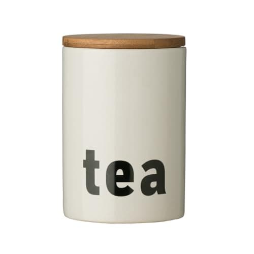 Image of Premier Housewares Mono Tea Canister, Plastic, White