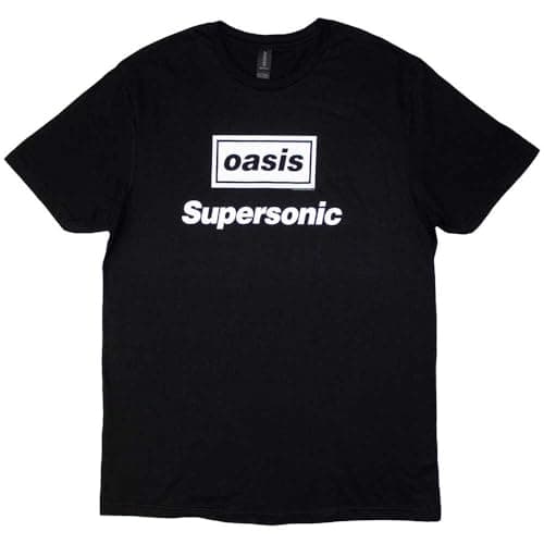 Image of Rock Off officially licensed products Oasis Supersonic Title T Shirt XL Black