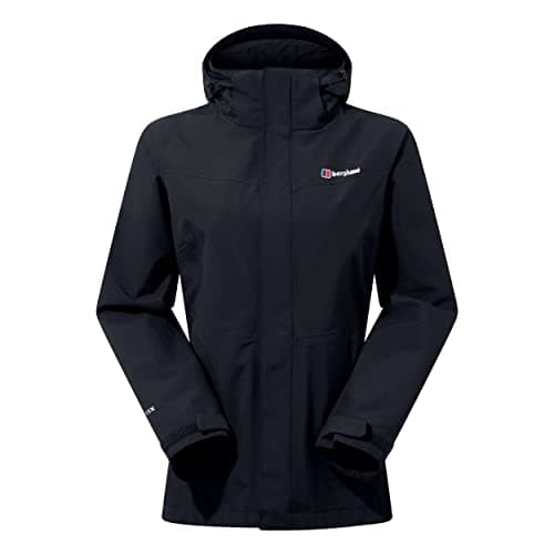 Image of Berghaus Women's Hillwalker Interactive Gore-Tex Shell Jacket | Waterproof Coat | Breathable | Durable Waterproof Jacket, Black/Black, 16