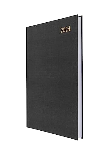 Image of Collins Debden Collins Essential A4 Diary 2024 Daily Planner - 2024 Page A Day Diary Journal & 2024 Planner - Business Office Academic and Personal Use - A4 Size (Black)