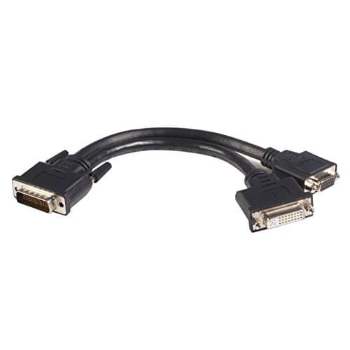 Image of StarTech.com DMS 59 Splitter Cable - 8in - DMS 59 to 1 x DVI / 1 x VGA - Y Cable - DMS 59 to VGA - Monitor Splitter Cable - DMS 59 Cable (DMSDVIVGA1)