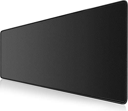 Image of KTRIO Gaming Mouse Pad 900x400mm Large Gaming Mouse Mat with Stitched Edges, XXL Mouse Pad with Non-Slip Base, Extended Large Size Mouse Pads, Keyboard Desk Pad with Water Resist Surface, Black