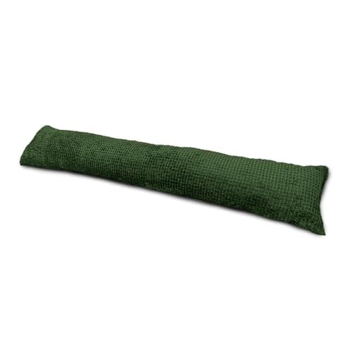 Image of rucomfy Fabric-Filled Heavy Door Draught Excluder - 88cm Long Under Door Seal Energy Saving Draft Blocker Weather Proof Guard - Noise Reduction - 88cm x 18cm x 15cm (Highland Green, Waffle)
