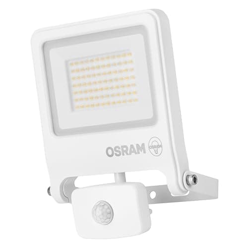 Image of OSRAM Endura Flood PC 50W LED floodlight with Sensor, 3000K Warm White, 5000 lumens, IP44 floodlight PIR Detector, Twilight Function 2-1000 lux