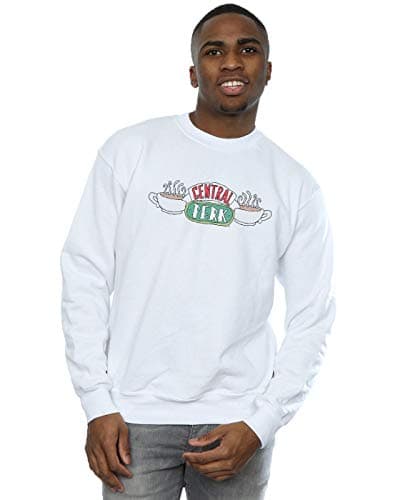 Image of Absolute Cult Friends Men's Central Perk Sketch Sweatshirt White Medium