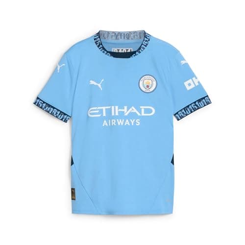 Image of PUMA Manchester City Kids Home Shirt 2024/25 Season - Team Light Blue - Size: 15/16 Years