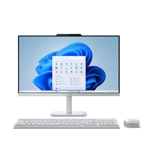Image of Lenovo IdeaCentre AIO 3 All-in-One Desktop PC | 24 inch Full HD | Intel Core i3-N305 | 8GB RAM | 512GB SSD | Windows 11 Home | Cloud Grey | Wireless EOS Keyboard and Mouse