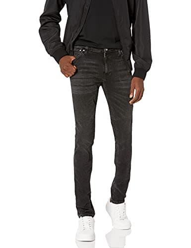 Image of Nudie Jeans Skinny Lin Dark Blue Navy, Worn Black, 28W x 30L