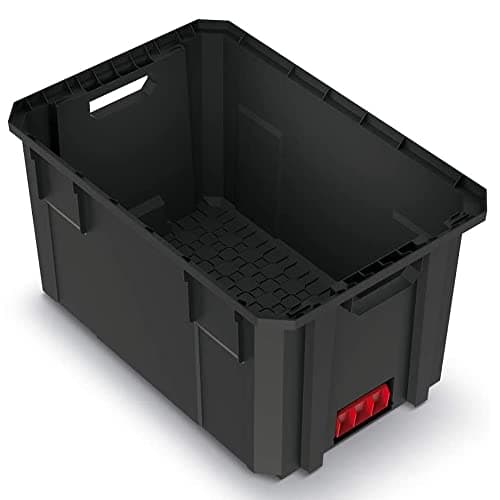 Image of Transport Box Tool Box Module Box X-Block Load Capacity up to 50 kg Plastic Black 544 x 362 x 300 mm