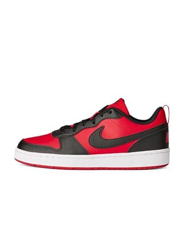 Image of Nike Unisex Kids Court Borough Low Recraft Sneaker, University Red Black White, 5 UK