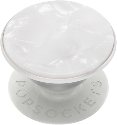 Image of PopSockets: PopGrip Expanding Stand and Grip with a Swappable Top for Phones & Tablets - Acetate Pearl White
