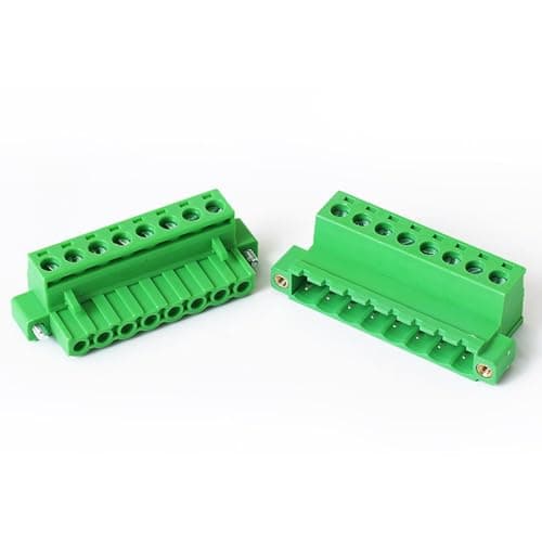 Image of XUGERIP 2 Set 8 Pin 5.08mm Pitch Pluggable Terminal Block with Screw Locking Flange, Male Plug and Female Socket Phoenix Type Connector - 300V 15A AWG24-12