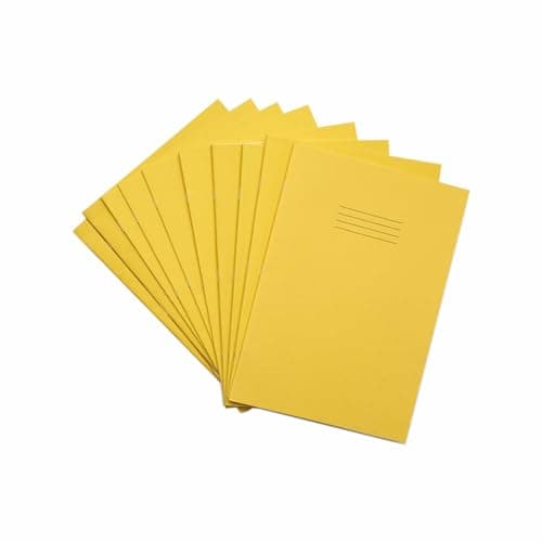 Image of Rhino A4 Exercise Books, 64-Page / 10mm Squared Paper Notebook, 10-Pack, Office & School Stationery Supplies, Yellow