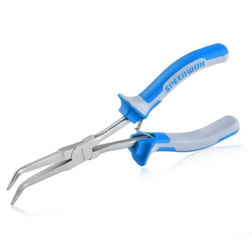 Image of SPEEDWOX Long Reach Bent Needle Nose Pliers with Serrated Jaw Extra Long Nose Precision Wire Looping Pliers Needle Remover Pliers for Hard to Reach Narrow Spaces Jewelry Making Tools Fishing Tools