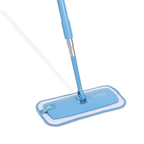 Image of E-Cloth Mini Deep Clean Mop, Microfibre Mop for Floor Cleaning, Great for Hardwood, Laminate, Tile and Stone Flooring, Washable and Reusable, Blue & Silver, 1 Pack