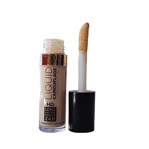 Image of Eveline Cosmetics Liquid Camouflage Full Coverage Face Concealer - No 02 Natural with Jumbo Applicator | Enriched with Jojoba Oil, Vitamin B5 & Shea Butter | Vegan-Friendly Makeup Camouflage