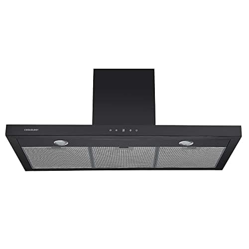Image of Cookology LINT901BK A++ Energy Saving Black Linear Cooker Hood, Touch Control 90cm Extractor Fan