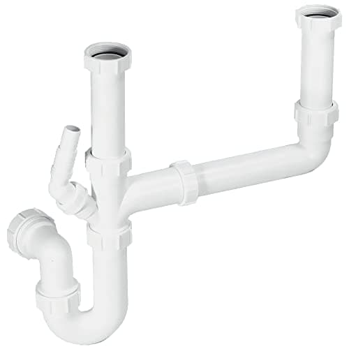 Image of McAlpine SK2 Standard Double Bowl Sink Kit - White