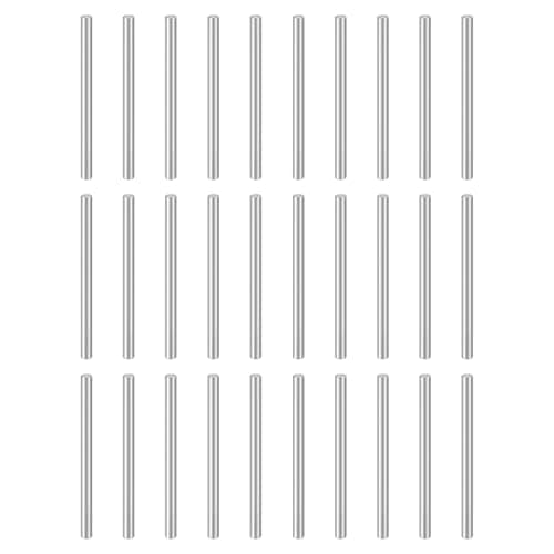 Image of sourcing map 50pcs Dowel Pins M3(3mm) x 45mm 304 Stainless Steel Cylindrical Shelf Support Peg Pin Rod Fasten Elements for Metal Devices Wood Furniture DIY Installation, Silver