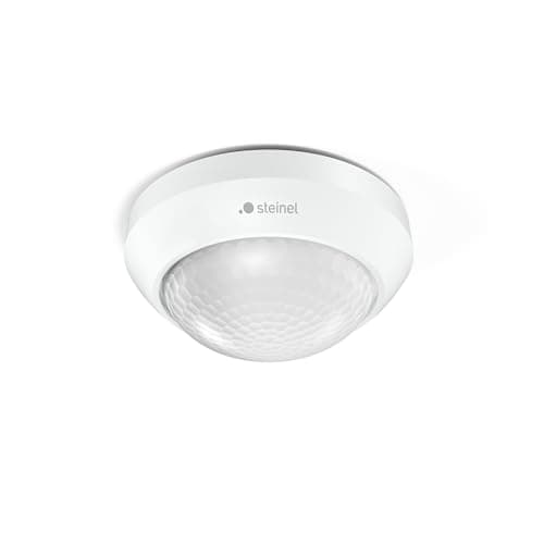 Image of Steinel Motion Detector IS 360-3 White, 2000 W Capacity, 360° PIR Sensor, 12 m Range, LED Suitable, Ceiling Mounting