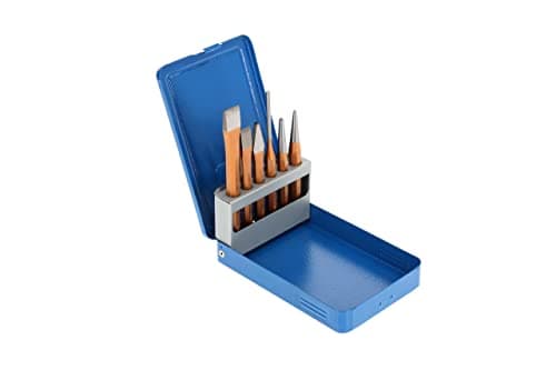 Image of GEDORE Tool set, 6-pc. set, Complete, in Metal case, Chisels, Centre punch, Driver, Tool case, 106 D