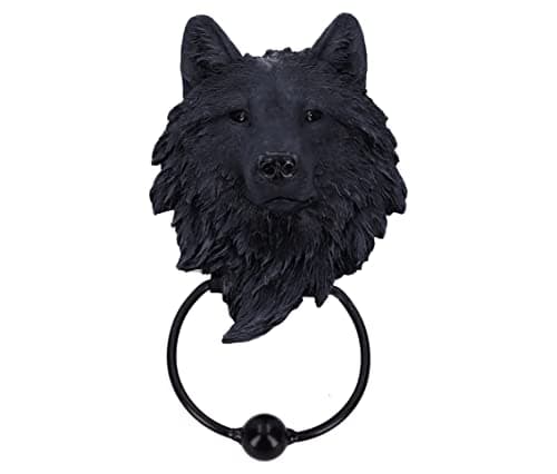 Image of Nemesis Now Dark Guardian Wolf Door Knocker 13cm Black