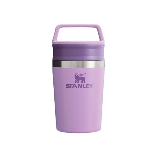 Image of STANLEY 1913 Cafe to-Go Travel Mug 0.23L - Keeps 3 Hours Hot - 4 Hours Cold - Stainless Steel Thermal Mug - Dishwasher Safe - Easy-Carry Handle - Insulated Coffee Cup - Lilac