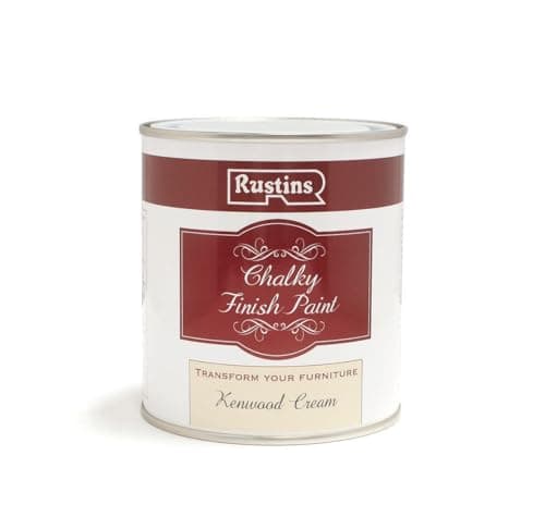 Image of RUSTINS Chalky Finish Furniture Paint – Matte Vintage Chalk Paint for Wood & Cabinets – Easy Apply, Quick Dry, High Coverage – Ideal for Upcycling Furniture- Kenwood Cream 500ml