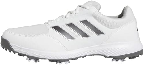 Image of adidas Men's Tech Response 3.0 Wide Golf Shoes, Cloud White/Dark Silver Metallic, 9 UK