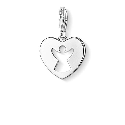 Image of Thomas Sabo Charm pendant guardian angel heart Charm Guardian angel 925 Sterling Silver