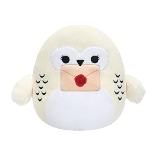 Image of Squishmallows Original “Harry Potter” 8-Inch Hedwig Holding Letter Plush - Ultrasoft Official Jazwares Plush (Little)