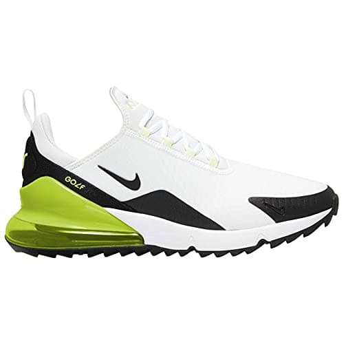 Image of NIKE Air MAX 270g, Men's Golf Shoes, Multicoloured White Black Volt Barely Volt, 9 UK