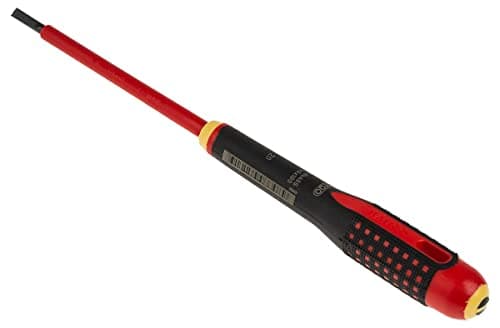 Image of Bahco BE-8040S Alloy Steel 1000V Slotted Screwdriver, 100mm Blade, 0.8mm x 4mm Tip
