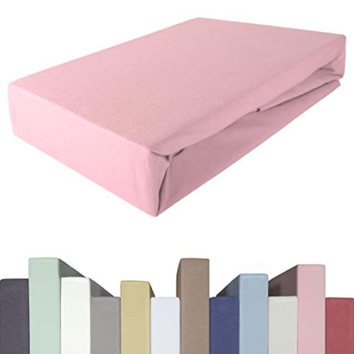 Image of Edda Lux Topper Fitted Sheet 180 x 200 cm Premium Quality 190 g/m² 95% Cotton + 5% Elastane Box Spring Bed Jersey Fitted Sheet