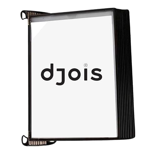 Image of Tarifold Wall Mounted Reference System with 10 Display Pockets, Black, 20 Sheet Capacity, Professional PRO Series Model (TP920307)
