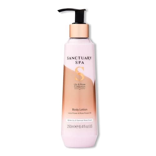 Image of Sanctuary Spa Lily And Rose Body Lotion, Body Moisturiser, With Lotus Flower And Vitamin C, Vegan And Cruelty Free 250ml