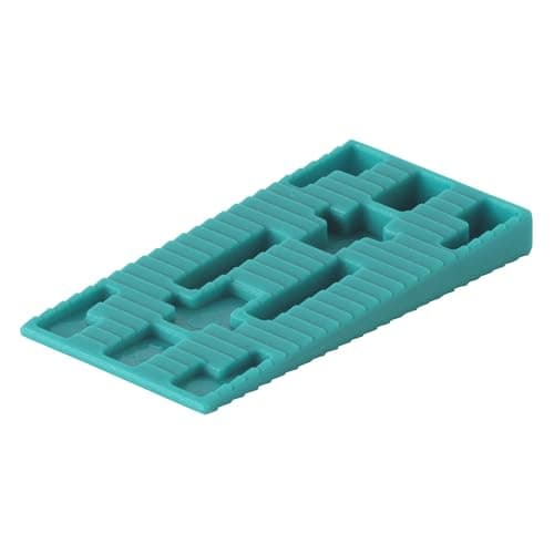 Image of wolfcraft Plastic Spacer Wedges, 40-Piece Pack I 1-6 mm Range I Ribbed Spacing Wedges for Expansion Joints in Laminate, Parquet & Vinyl Flooring - 8648000