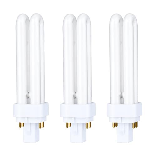 Image of B4U G24Q-1 4 Pin Light Bulbs 13W, 4 Pin Bathroom Light Bulbs, G24Q-1 Base Energy Saving Lamp, 900LM, Warm White 2700K, 3 Pack
