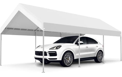 Image of MASTERCANOPY 3x6M Heavy Duty Carport Car Canopy Outdoor Storage Shed Garage Party Tent Gazebo, White