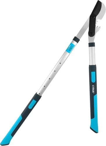 Image of CYRUS Extendable Anvil Loppers for Tree Trimming, 71-105cm Heavy Duty Branch Cutter with 50mm Cutting Capacity, Carbon Steel Blade, Telescopic Long Handles & Gear Labour-Saving Design